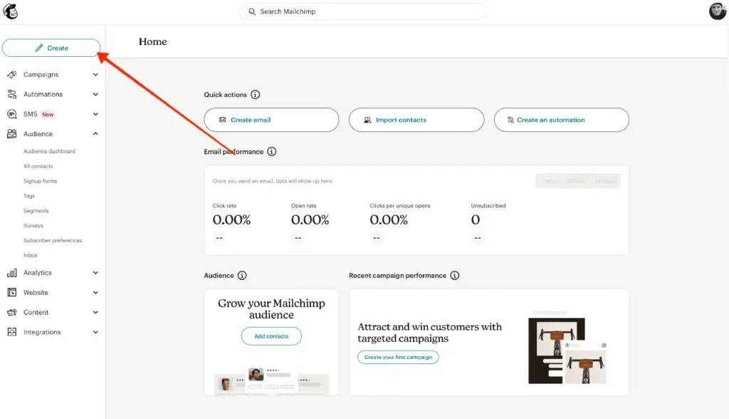 Creating a form in Mailchimp