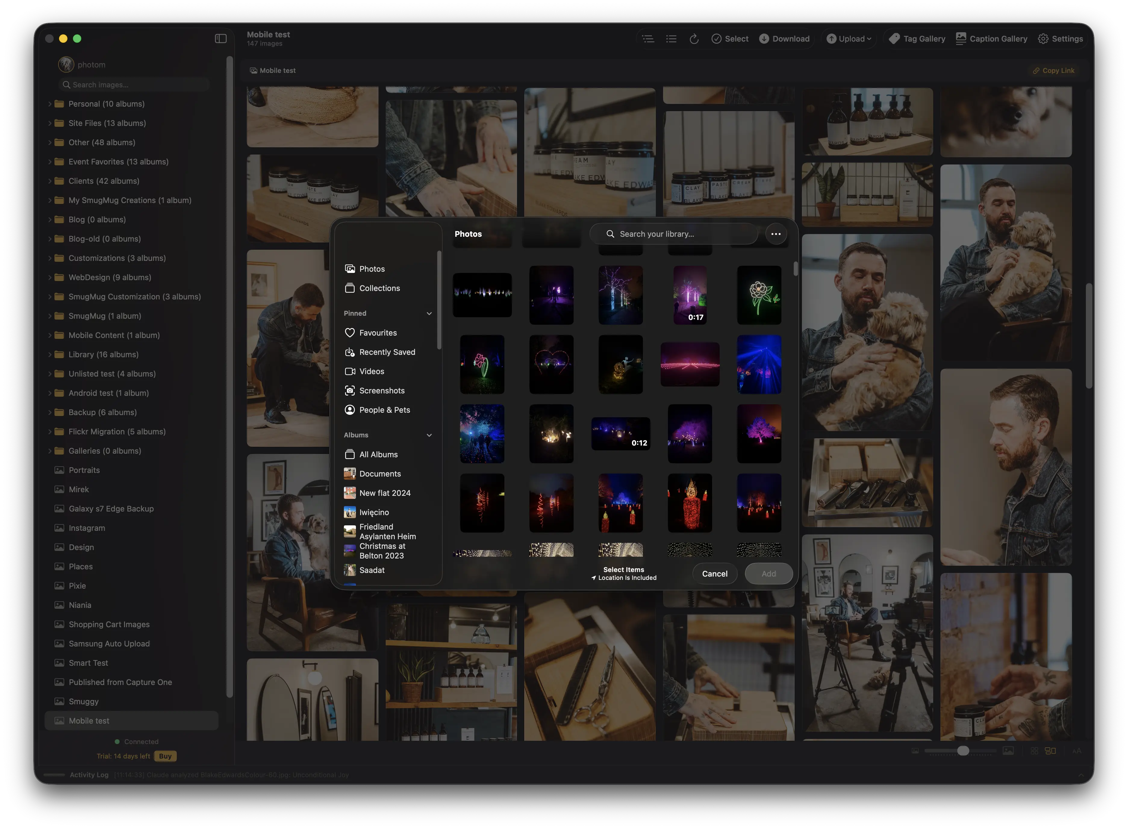 Importing photos from Apple Photos library into Folio