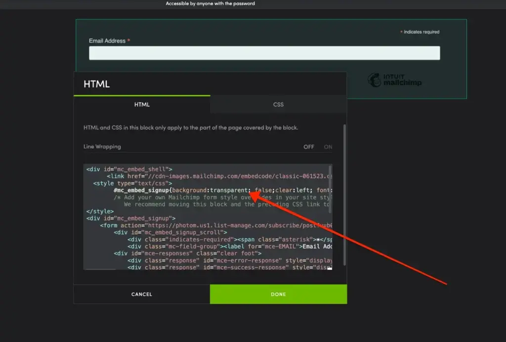 Final form adjustments