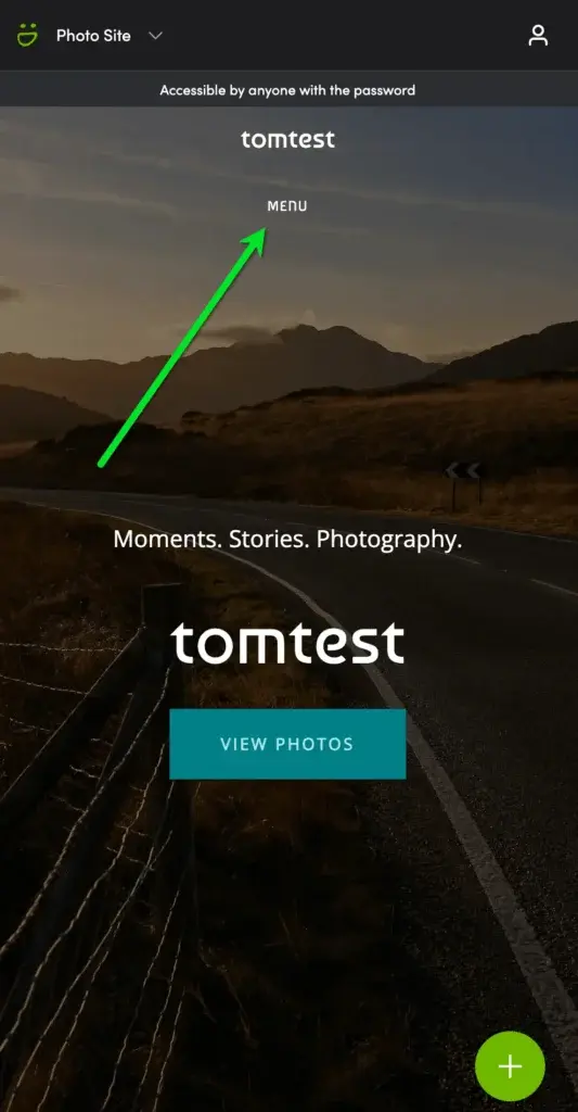 Transparent mobile menu button