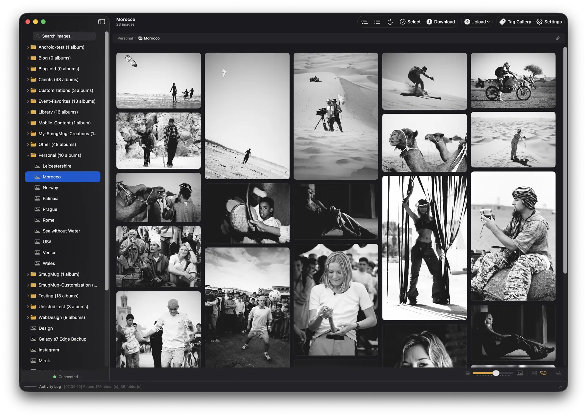 Morocco gallery with masonry grid view