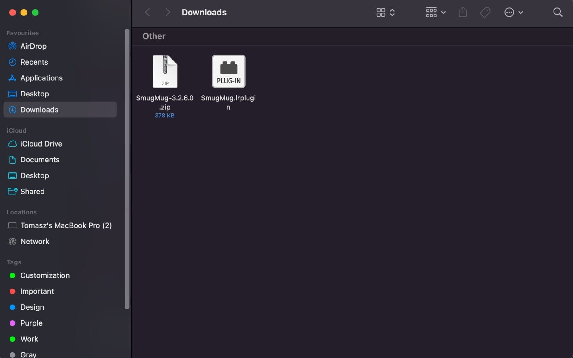 Unzipped SmugMug plugin