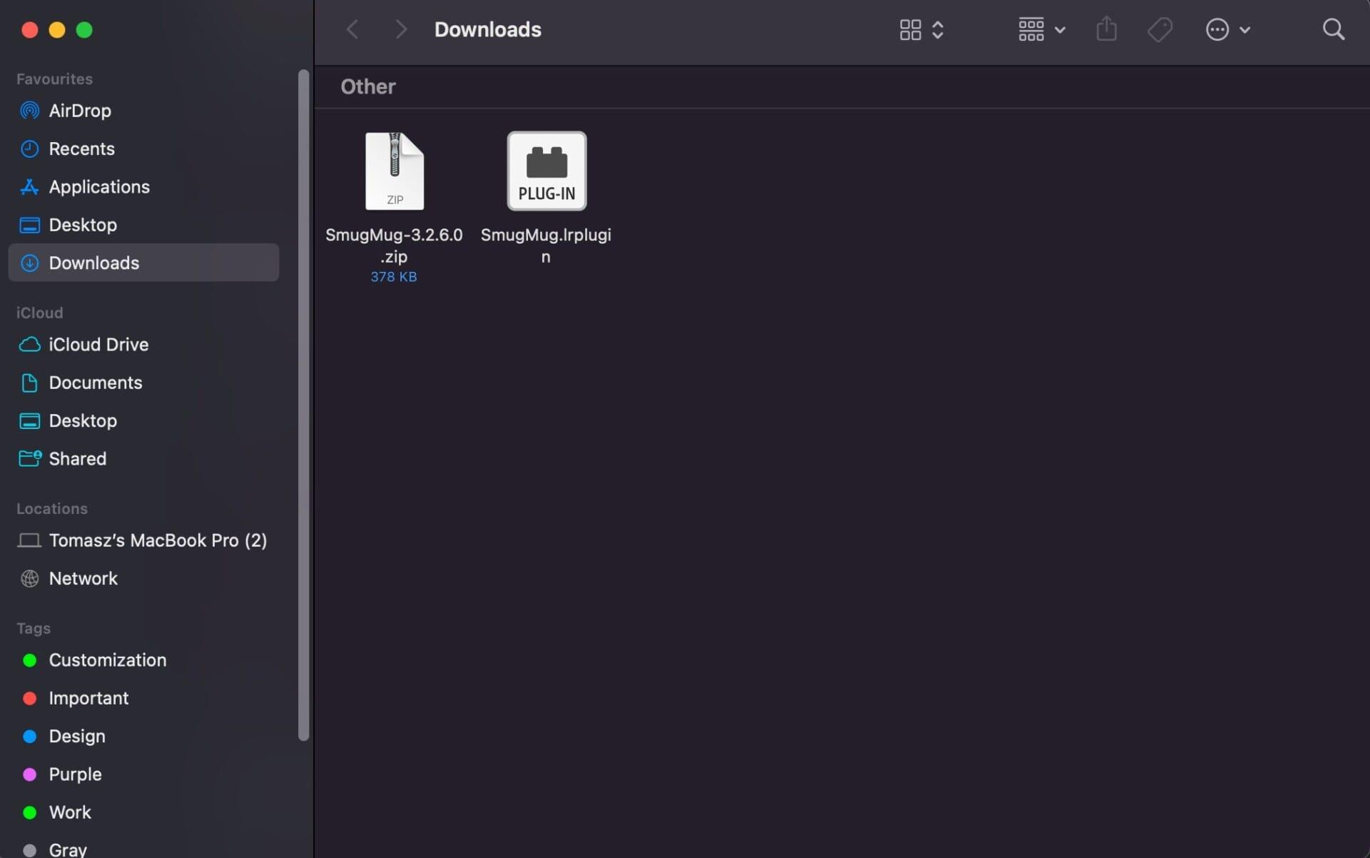 Unzipped SmugMug plugin