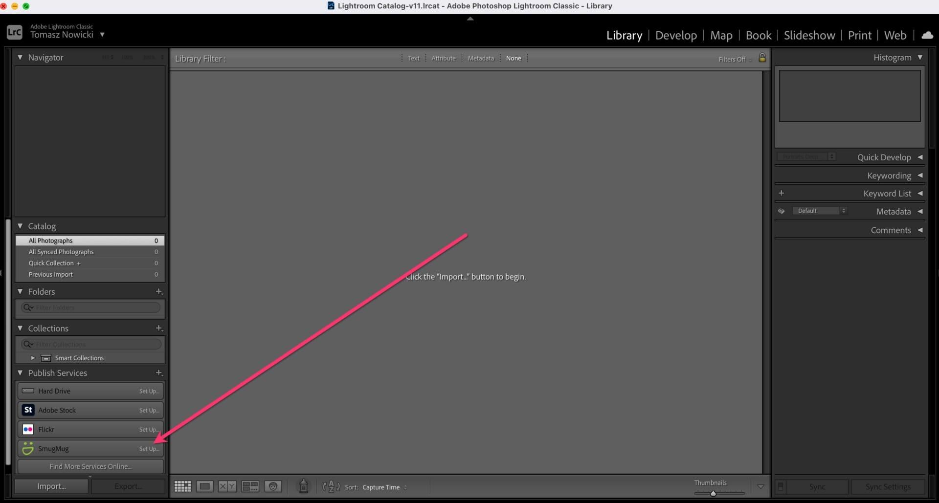 SmugMug in Lightroom Publish Services
