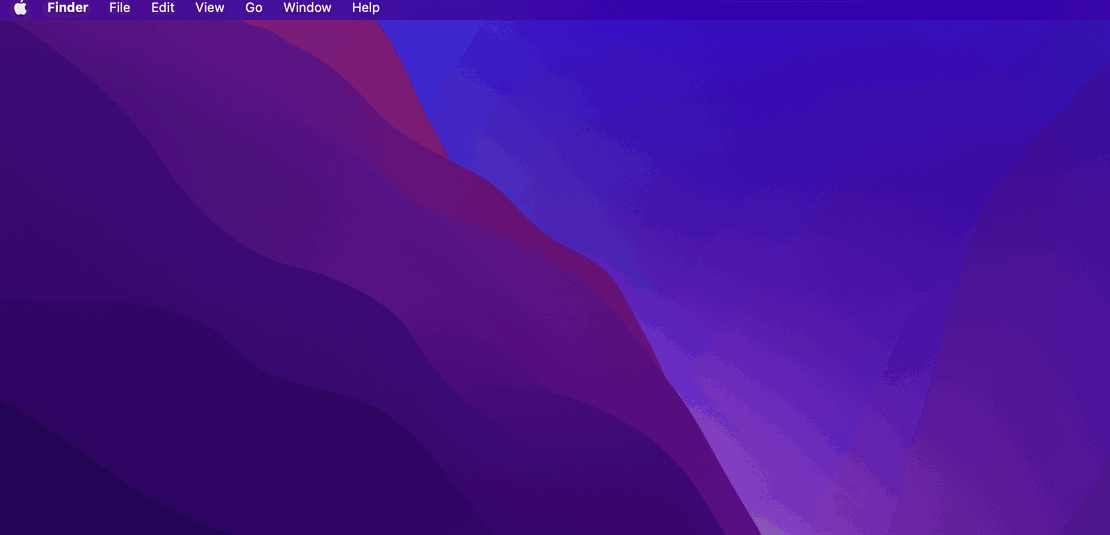 Opening Go to Folder in Finder