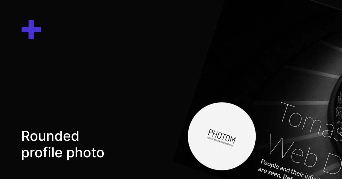 Rounded profile photo on SmugMug